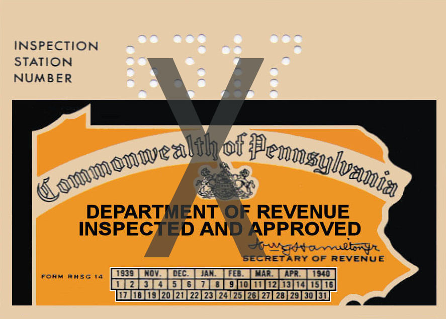 (image for) 1939-40 PA inspection sticker